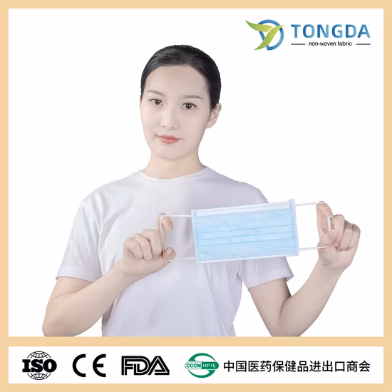 CE FDA 3ply 4ply 귀 루프 타이 병원 마스카라 비 짠 유형 Iir 공급 업체 도매 먼지 파란색 흰색 검정색 보호용 일회용 수술 용 얼굴 마스크