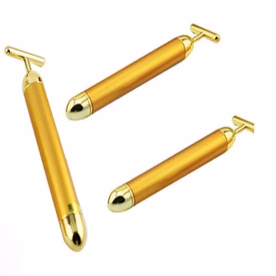 신제품 아이디어 2018 미용 및 개인 관리 게르마늄 롤링 페이셜 마사지기 24K 골드 뷰티 바