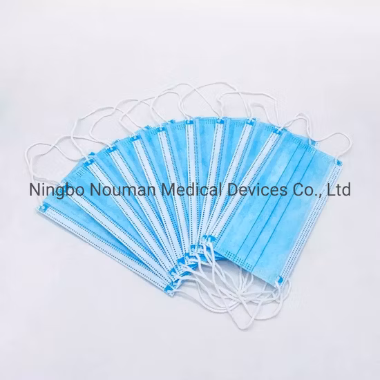 수술 절차용 3겹 이어 루프가 있는 일회용 공장 보호 마스크