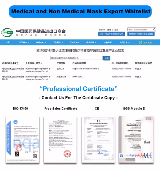 Bfe 99% 공장 저자극성 FDA CE 레벨 3 보호 어린이 페이스 마스크, 3겹 수술용 의료용 일회용 부직포 페이스 마스크